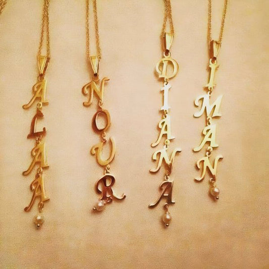 Customized Necklace Letter By Letter - Gold Plated