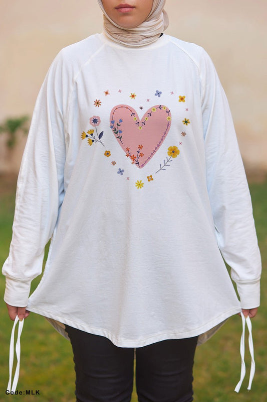 Pink Heart Woman T-shirt - Cotton