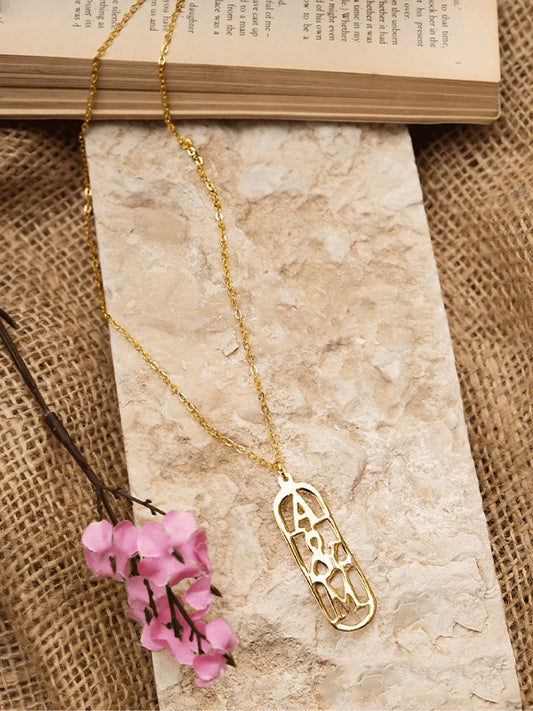 Thuraya Customized Necklace - Gold Plated