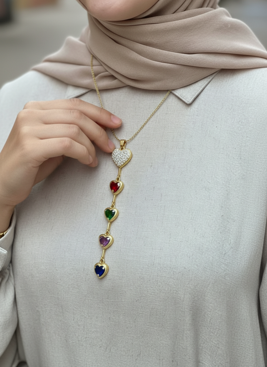 Delicate Heart Necklace - Stainless Steel