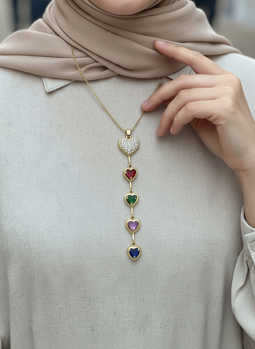 Delicate Heart Necklace - Stainless Steel