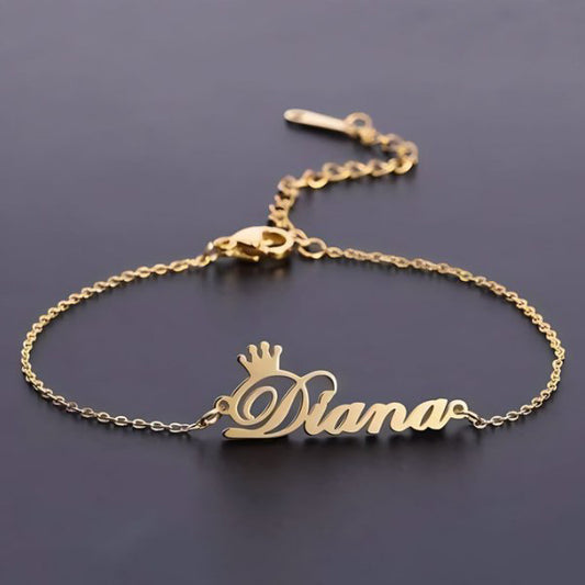 "Princess Diana" Customized Bracelet - Gold Plated