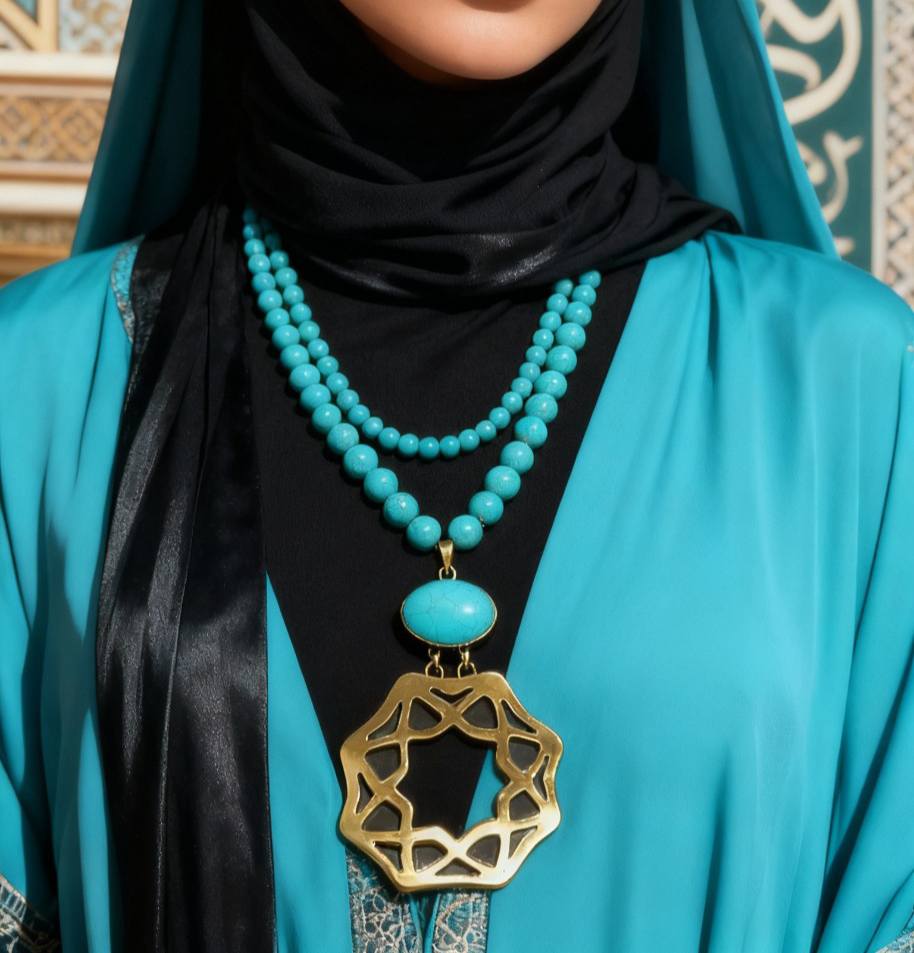 مجموعة من العقيق البني المكسور مع العقيق الأخضر الزيتي