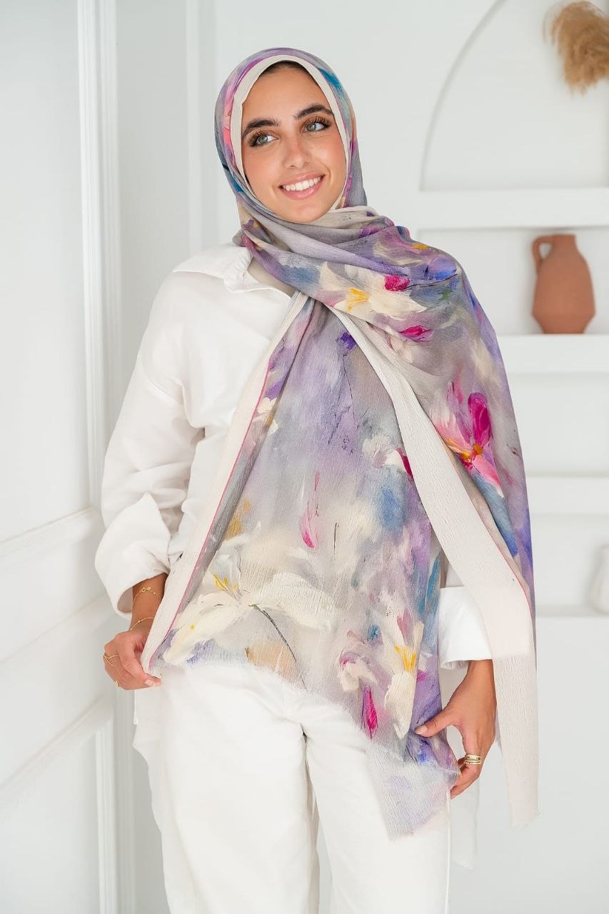 Diya Scarf - Sponge Cotton