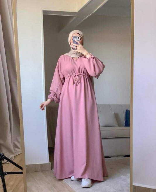 فستان وردة - كتان