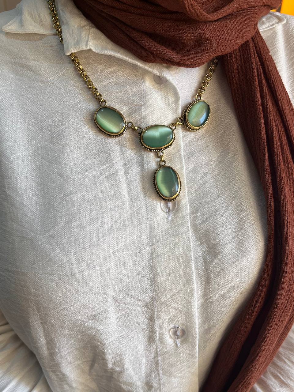 Unique Afnan Necklace -  Agate Stone