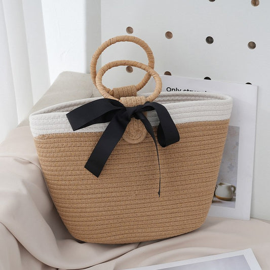Yomna Beach Bag - Wicker