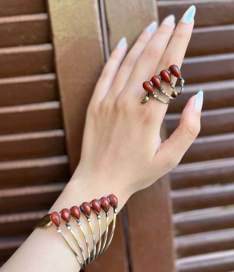 Amar Set - Copper and Agate
