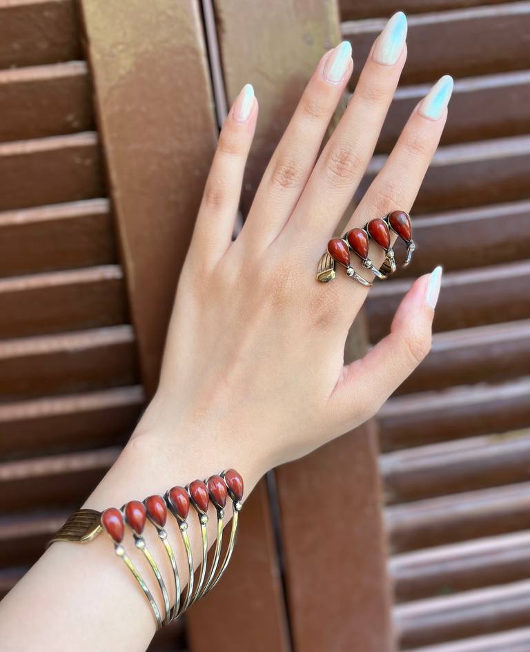 Amar Set - Copper and Agate
