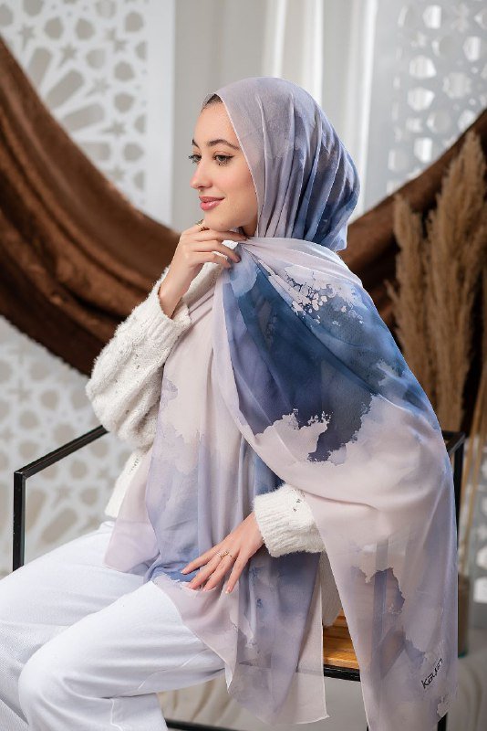 Hamsa Scarf - Crepe Digital