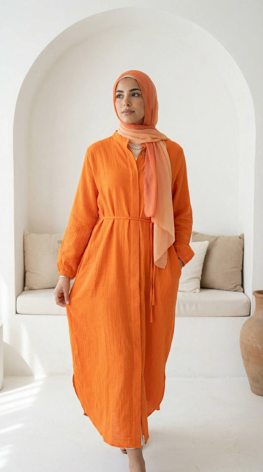 Effortless Chic Dress - Crinkle Linen