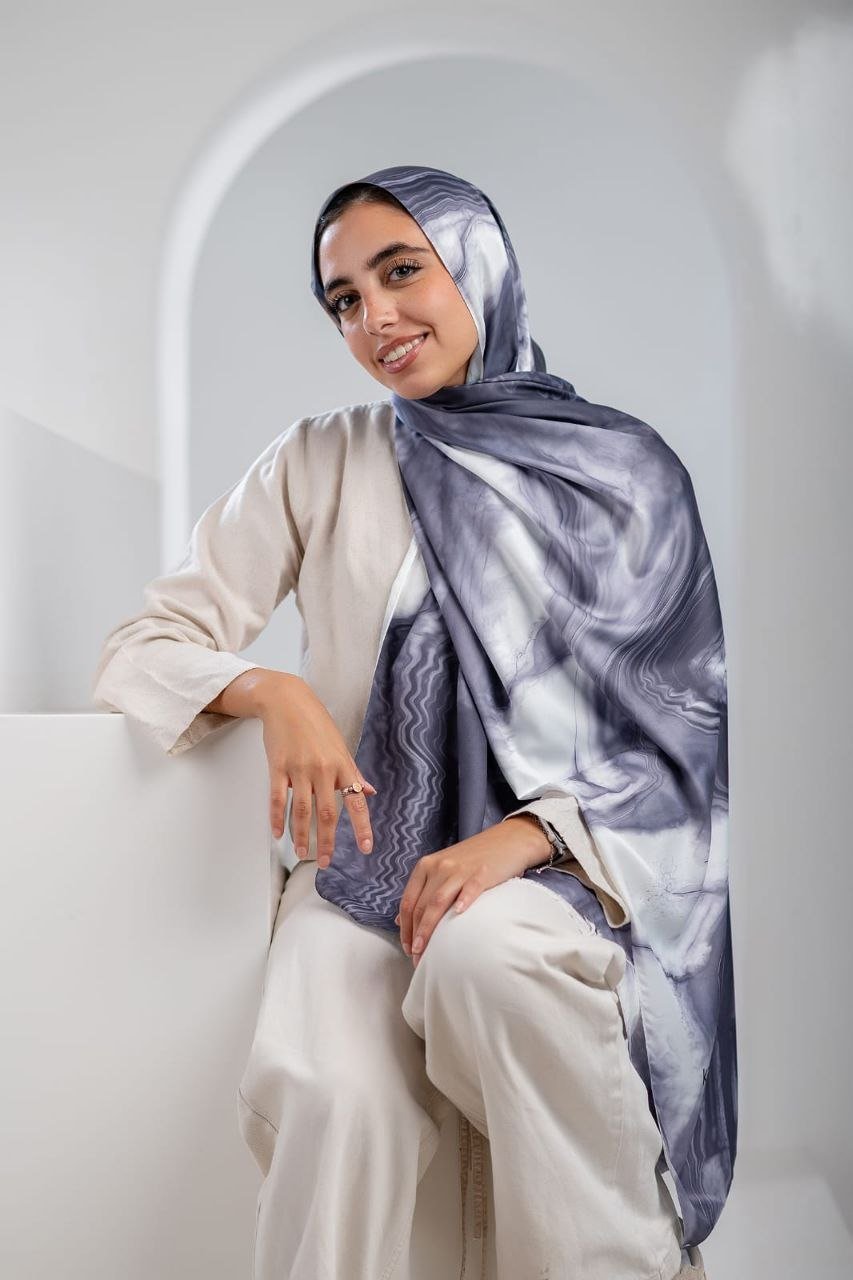 Deniz Scarf - Satin Digital