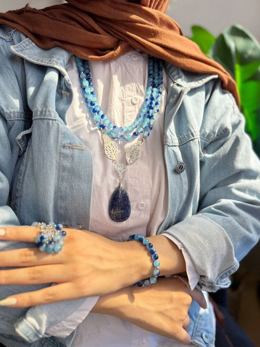 طقم صافيناز - أحجار العقيق