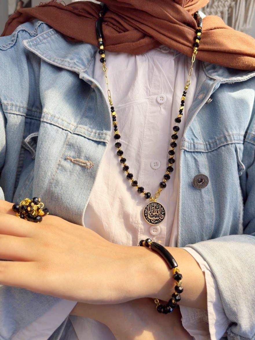 Merihan Set - Turquoise And Acrylic Stones