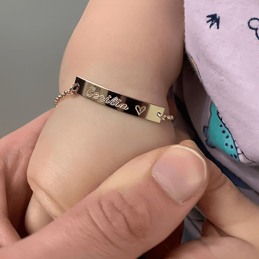 Baby Simple Customized Bracelet - Gold Plated