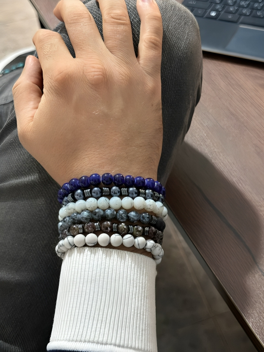 Mohamed Set - Agate Bracelets