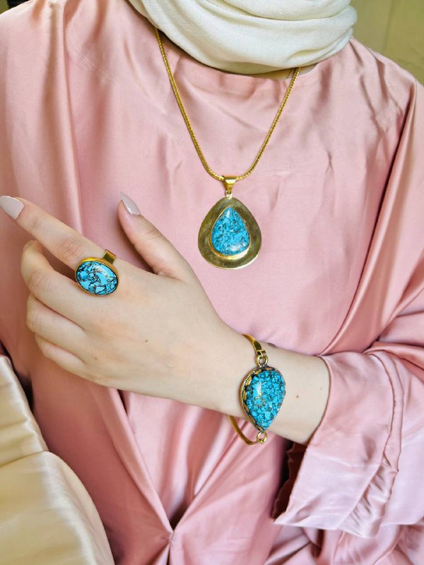 The Wonderful Turquoise Set - Gold And Silver Plated