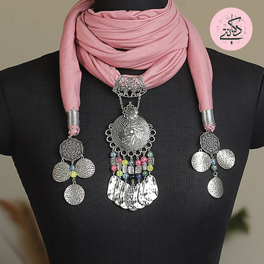 Pink Unique Necklace Scarf