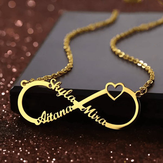 The Forever Love Customized Necklace - Gold Plated