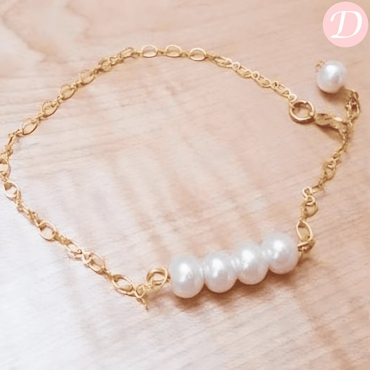 Sundos Pearl Anklet - Gold Plated