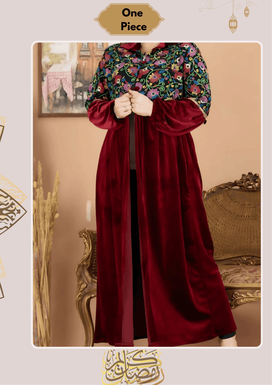 Tala Open Abaya -  Velvet