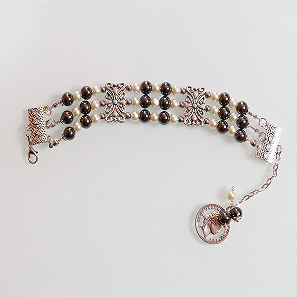 The royal Elegant Set - Pearl with Hematite Stone