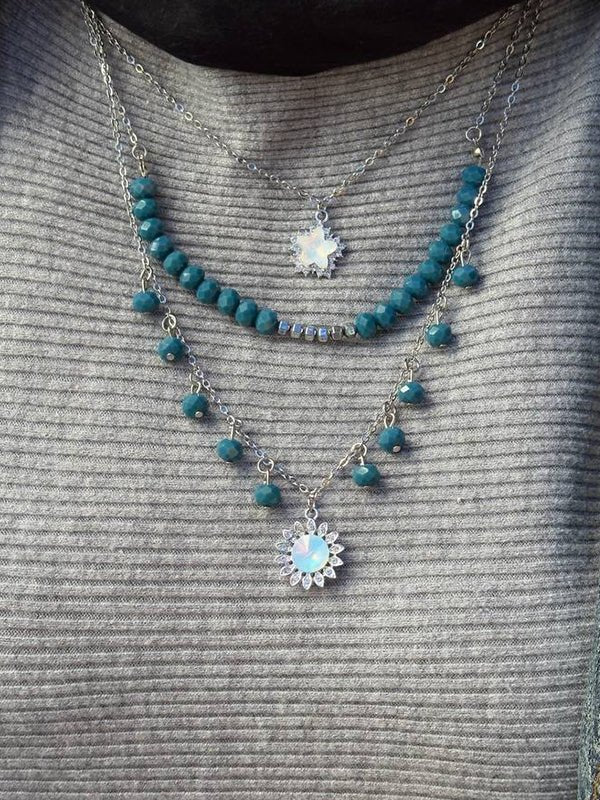 Laila Necklace - Crystal Stones