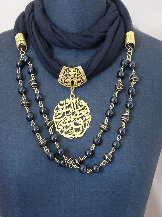 Black Shahrazad Necklace Scarf