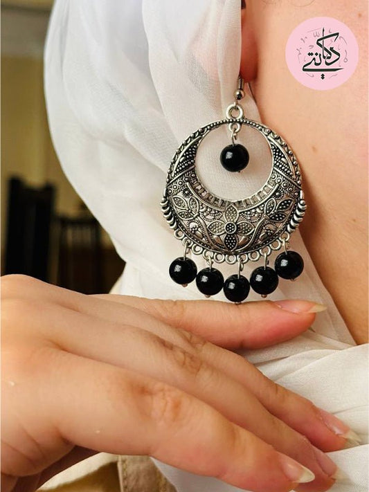 Black Earring - Metal