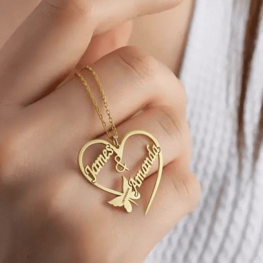 Heart Customized Necklace  - Gold Plated