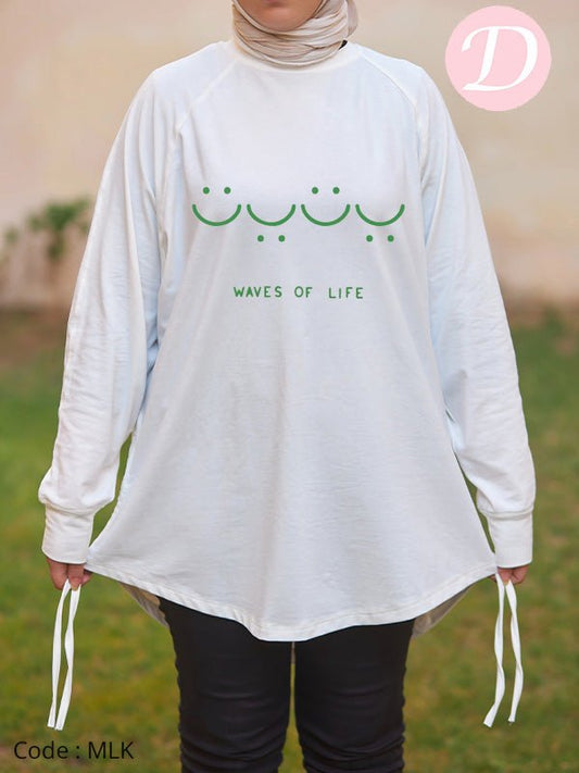 Waves Woman T-shirt - Cotton