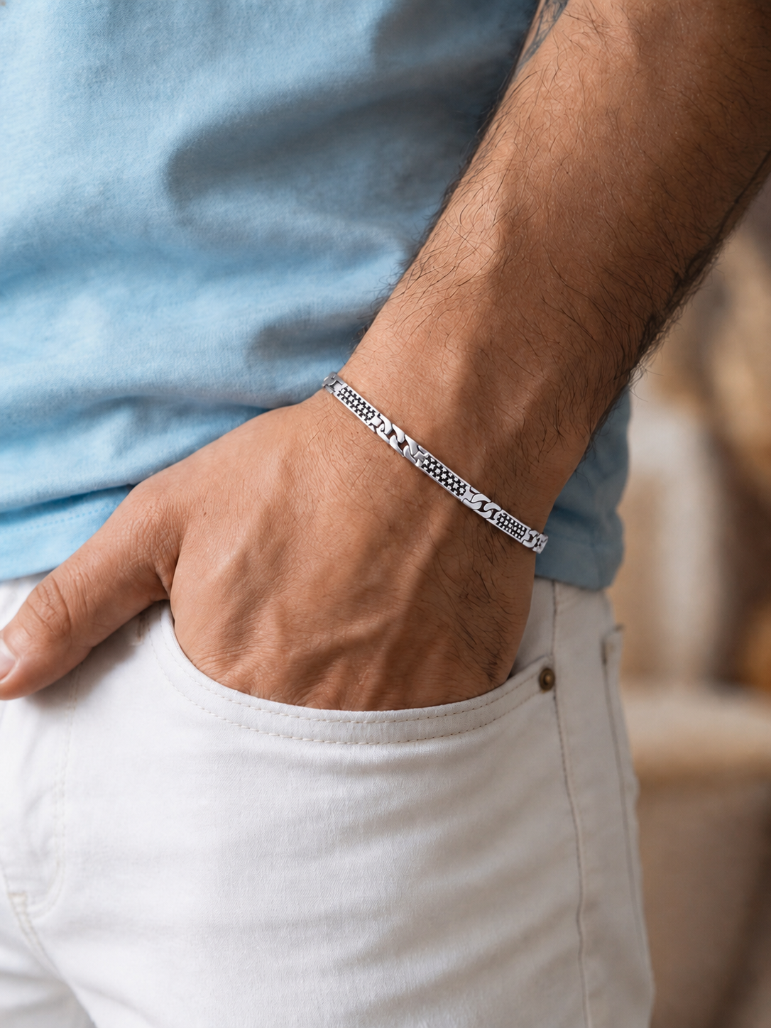 Bloom Touch Bracelet - Copper &Silver Plated