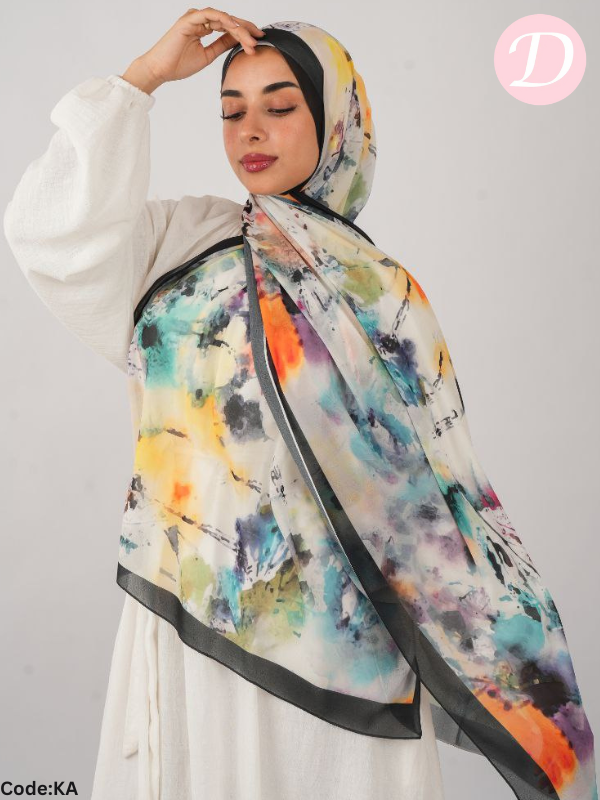 Rawan Scarf - Crepe Digital