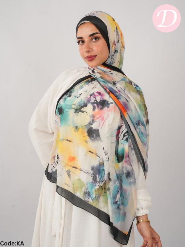 Rawan Scarf - Crepe Digital