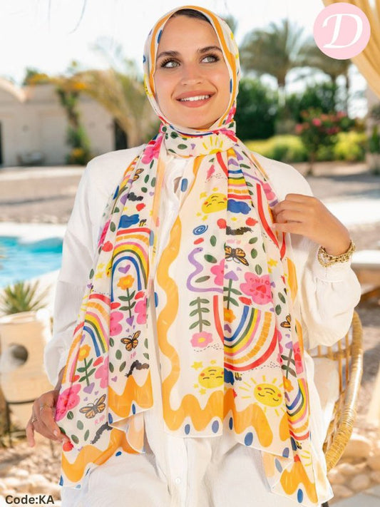 Farha Scarf - Crepe Chiffon