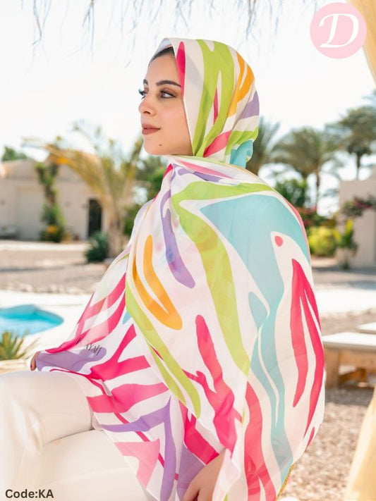 Nesma Scarf - Crepe Chiffon