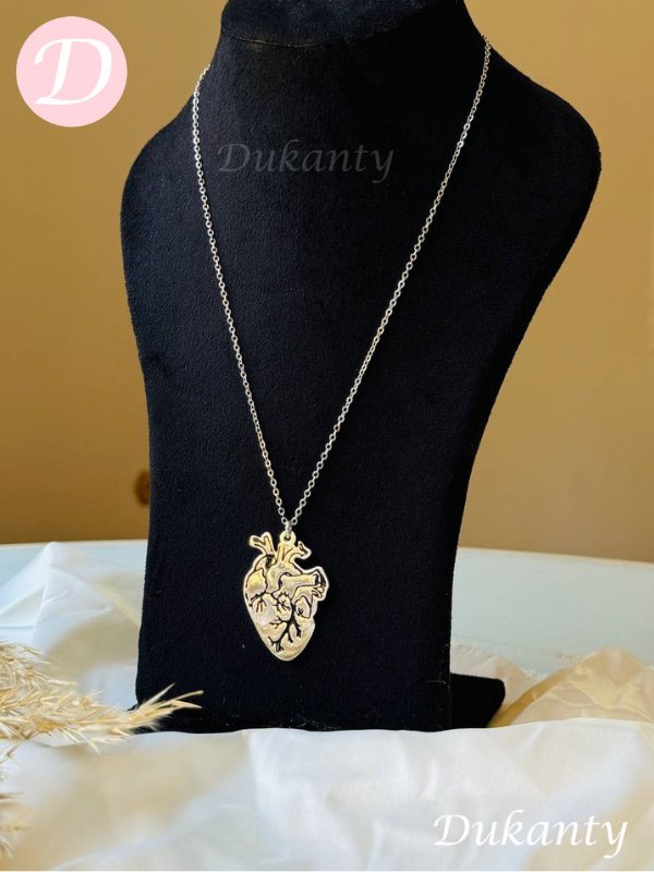 Heart Necklace - Silver And Gold Plated