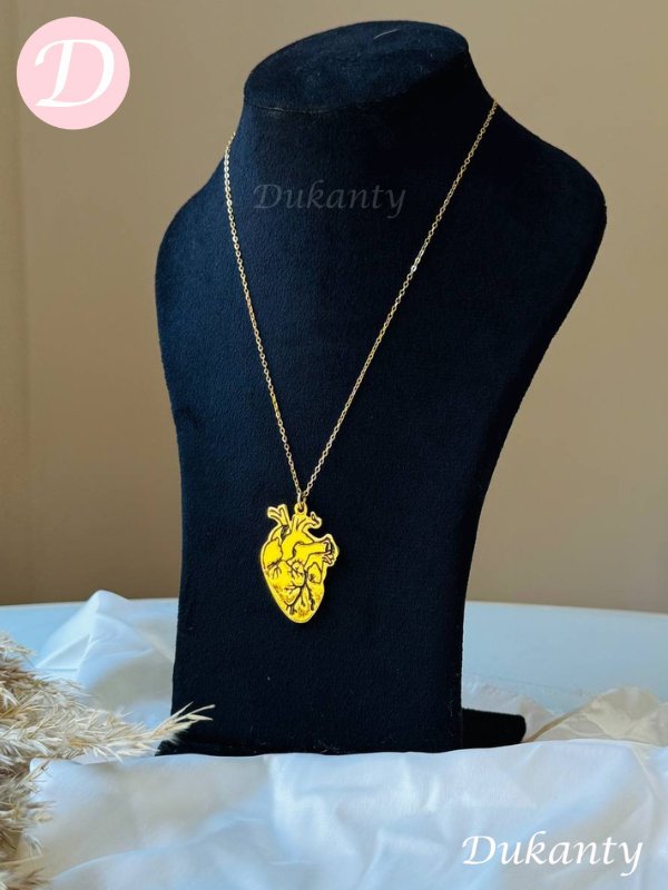 Heart Necklace - Silver And Gold Plated