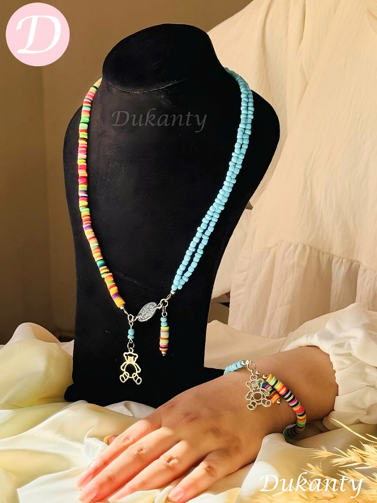 Dalida Set - Agate And Rubber Stones