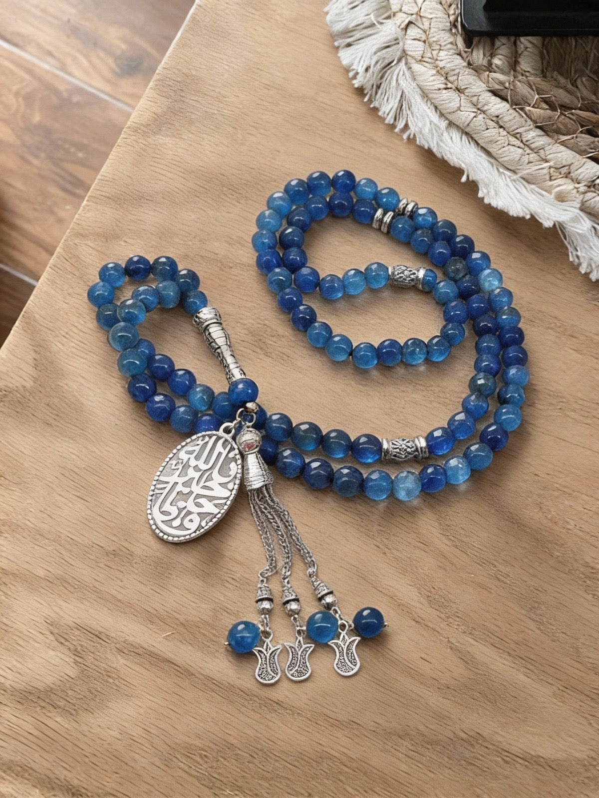 Blue Rosary - Agate Stones