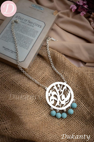 Saada Silver Plated Necklace - Turquoise Stone