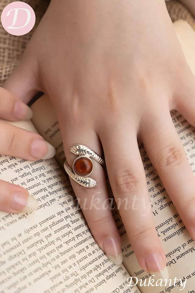 Snack Agate Ring - Pure Copper