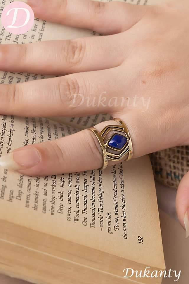 Gehad Agate Ring - Pure Copper