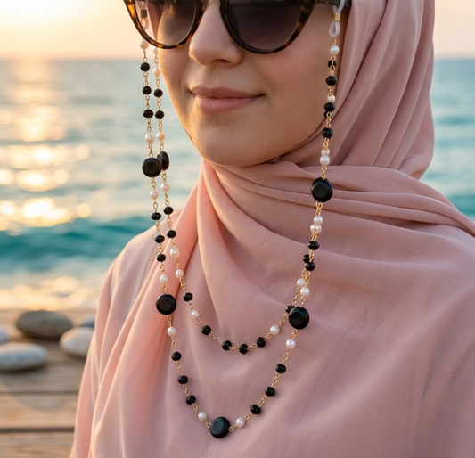 سلسلة نظارات أميرة - مطلية بالذهب