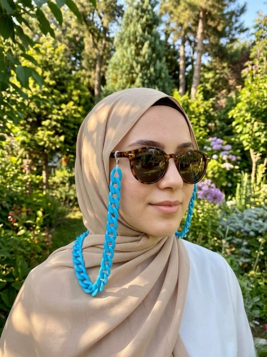 Acrylic Glasses Chain – Turquoise