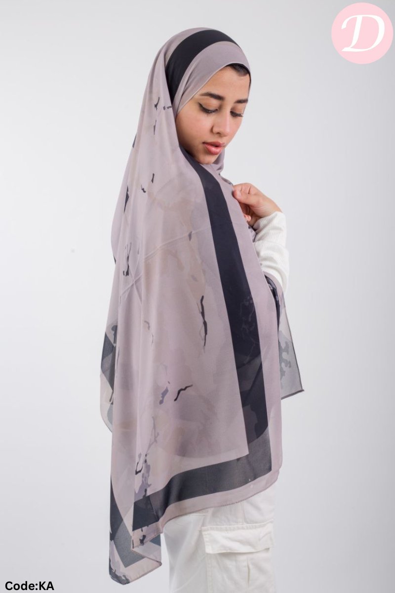 Sahar  Scarf - Crepe Digital