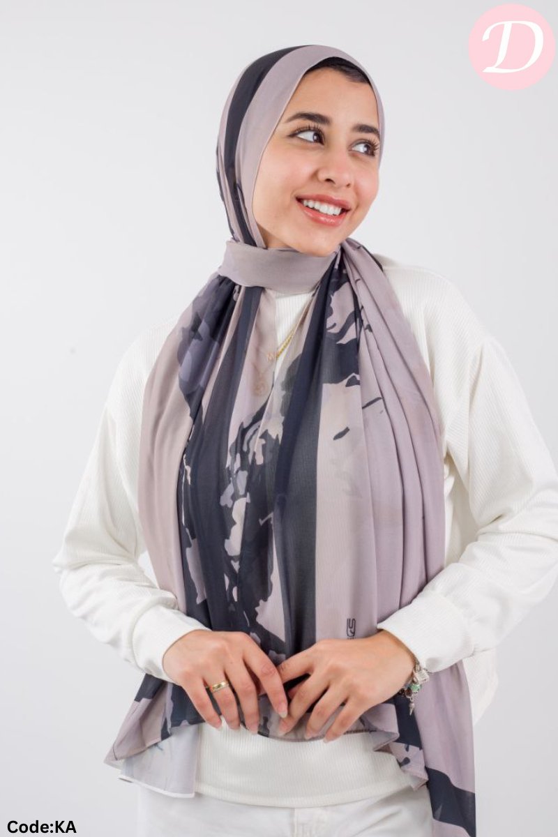 Sahar  Scarf - Crepe Digital