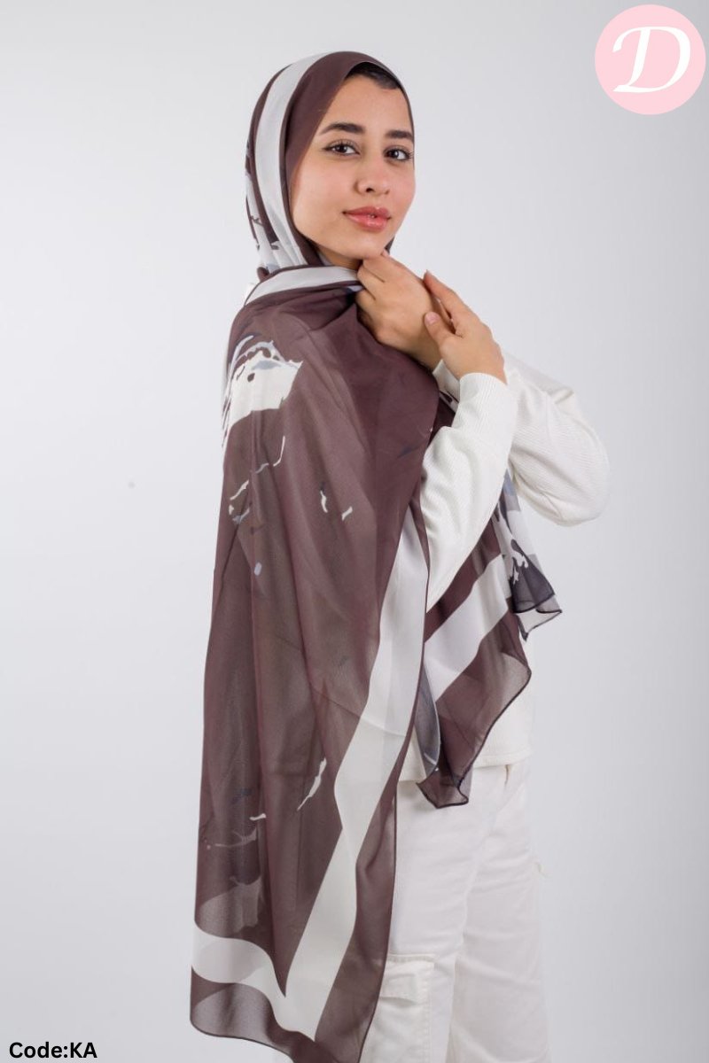 Layan  Scarf - Crepe Digital