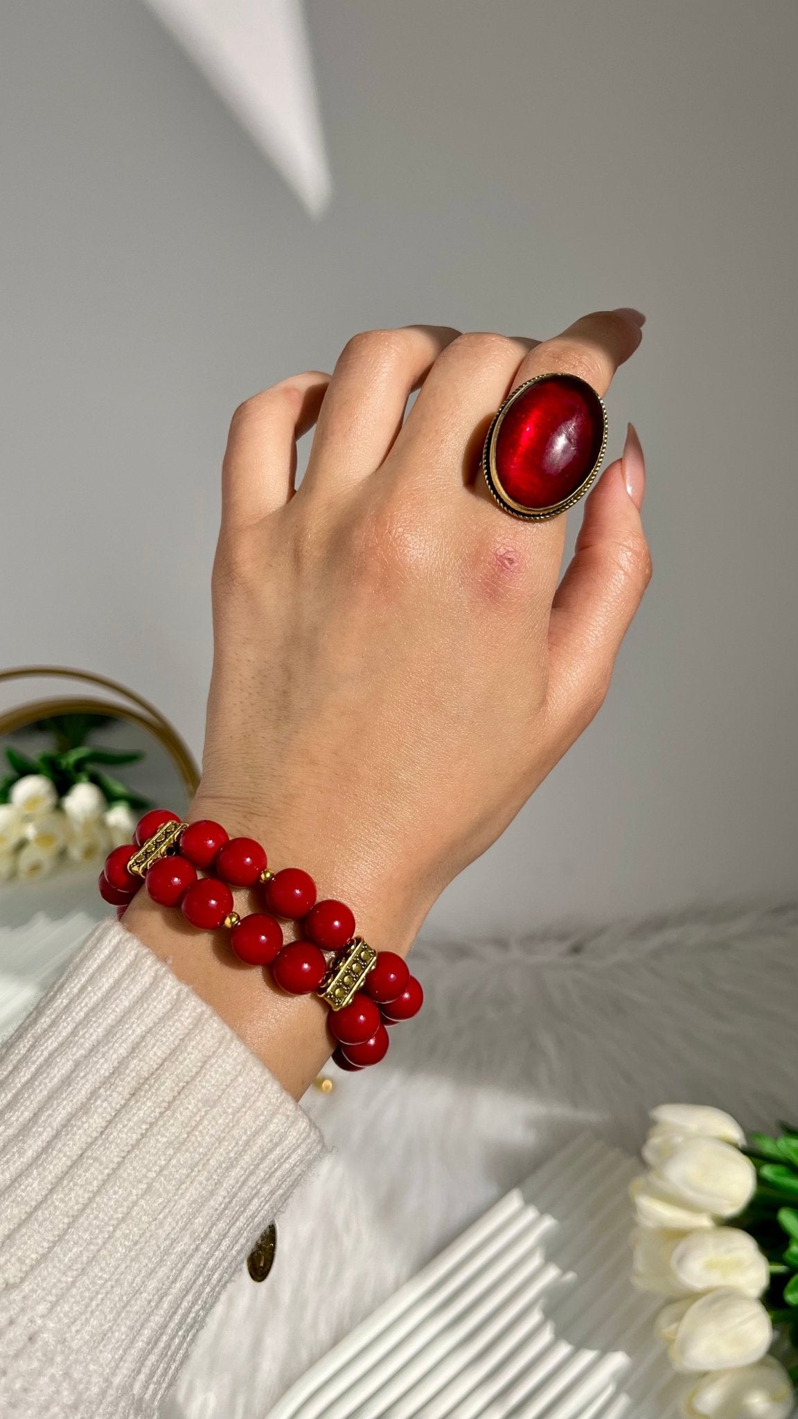 Sara Elegant Set Pearl and Marjan