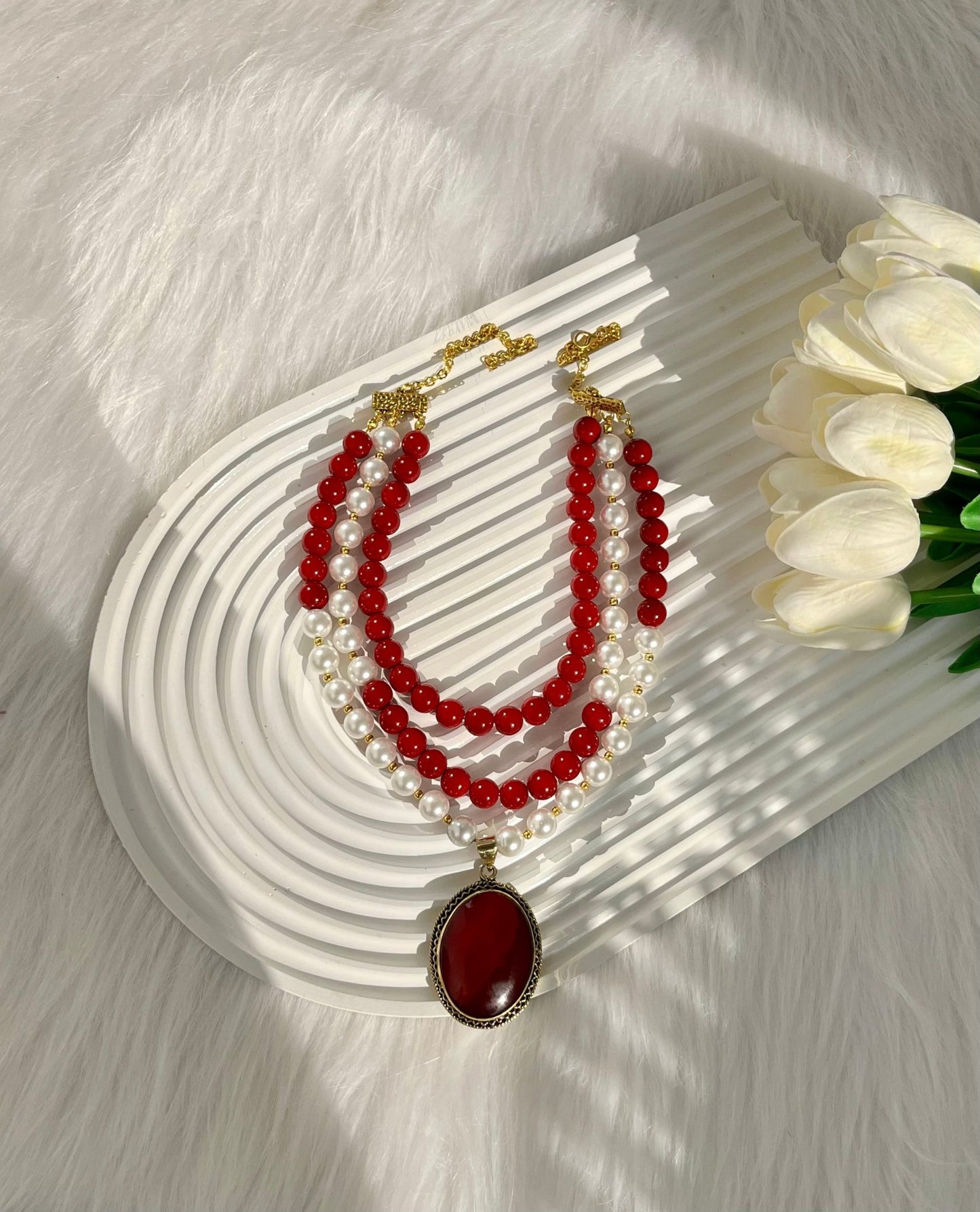 Sara Elegant Set Pearl and Marjan